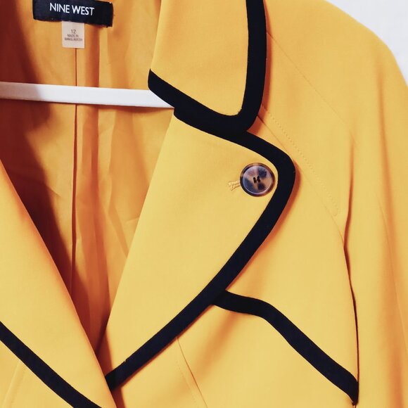 Nine West Mustard Yellow Jacket Size 12 - Picture 8 of 9